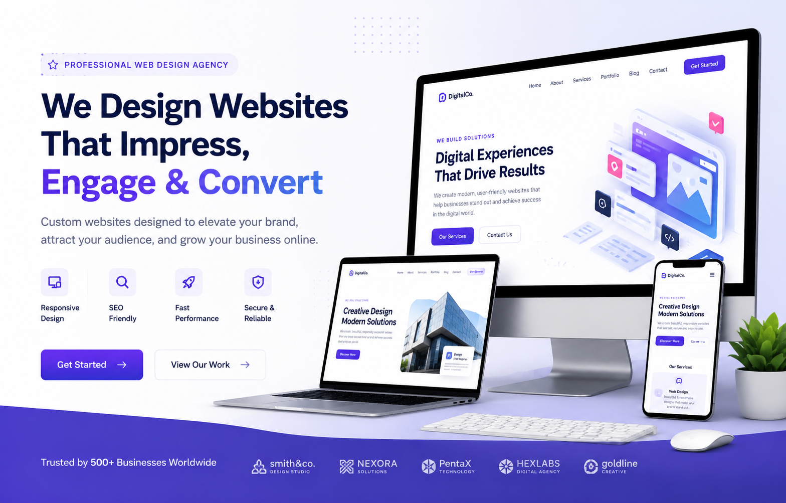 Professional Web Design Agency creating responsive, SEO-friendly, and custom websites for businesses.